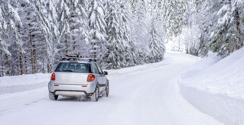 car in snow