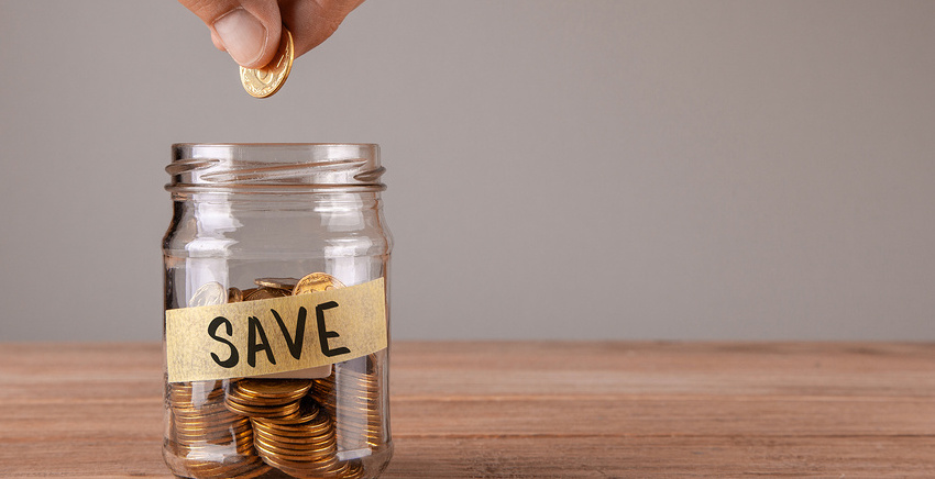 Glass Jar With Coins