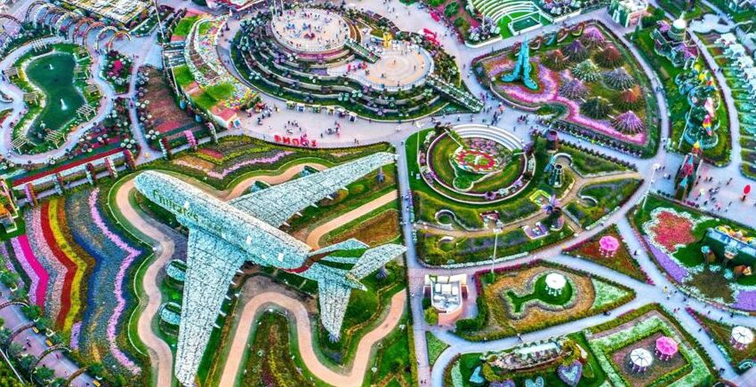 dubai-miracle-garden-aerial-view